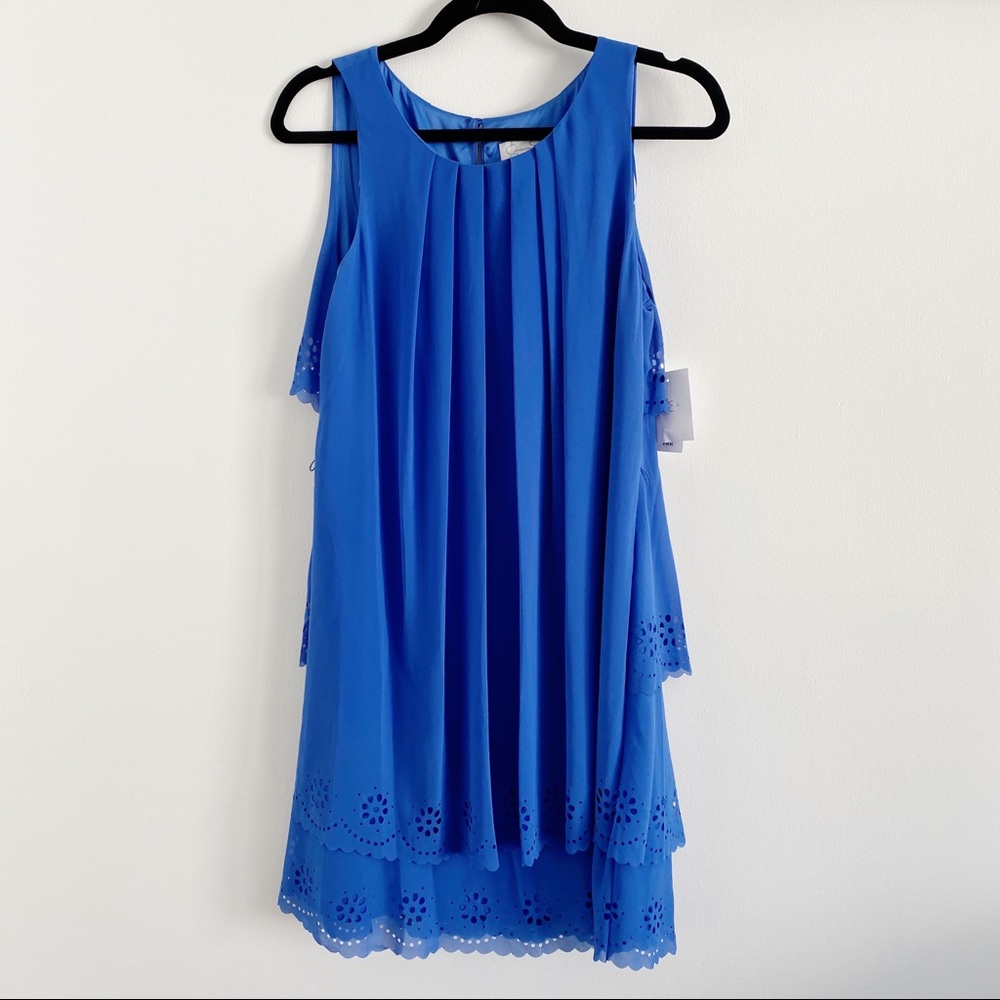 NWT Jessica Simpson Blue Tiered Dress Size 4